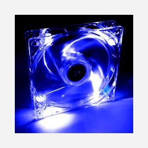 Ventilateur Akyga AW-12A-BL 12cm LED Bleue, 120x120x25mm, 1000 RPM, 20 dBA, 66 CFM, Molex, Pales ABS Transparentes, MTBF 30000h, RoHS, CE, REACH - Miniature 1
