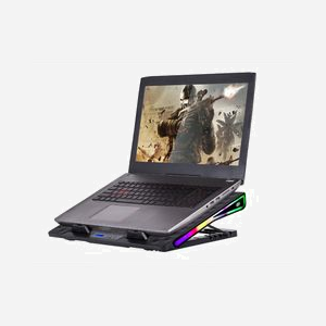 Tracer TRASTA46405 - Support Refroidisseur pour PC Portable jusqu'à 17.3" - 1 Ventilateur 185mm, 800 RPM, Métal Noir, USB, Réglable en Hauteur (5 positions) - Miniature 2
