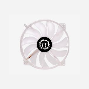 Thermaltake Pure 20 LED Ventilateur Boîtier PC 200mm Transparent, 800 RPM, 28.2 dB, 129.639 CFM, 0.996 mmH2O, 12V, CL-F016-PL20BU-A - Miniature 1