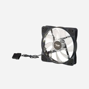 Akyga AW-12D-LED Ventilateur Boitier PC 12cm, 1100-1210 tr/min, 22.8dB, 31.2 CFM, Roulement Manchon, Noir - Miniature 2