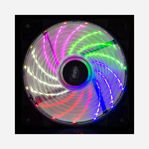 Akyga AW-12D-LED Ventilateur Boitier PC 12cm, 1100-1210 tr/min, 22.8dB, 31.2 CFM, Roulement Manchon, Noir - Miniature 4