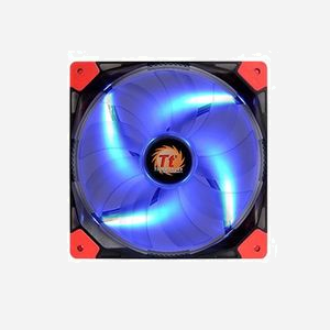 Thermaltake Luna 14 Ventilateur 140mm Noir/Rouge, 1000 RPM, 60.55 CFM, 21.8 dB(A), LED Bleue, 0.87 mmH2O, 140x140x25mm