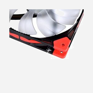 Thermaltake Luna 14 Ventilateur 140mm Noir/Rouge, 1000 RPM, 60.55 CFM, 21.8 dB(A), LED Bleue, 0.87 mmH2O, 140x140x25mm - Miniature 3