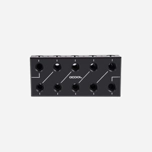 Alphacool Bloc d'Eau 12995 Acétal/Cuivre/Nickel Noir, Filetage 1/4", Dimensions 130x56x22.5mm pour Systèmes de Refroidissement PC - Miniature 3