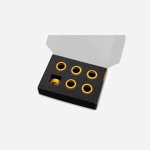 EK Anneau de Compression Or pour Watercooling, Aluminium, Set de 6, Compatible Systèmes de Refroidissement PC, Fabriqué en Slovénie, Ref: 3831109836095 - Miniature 5