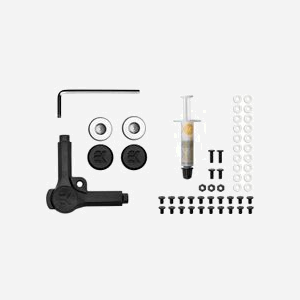 Kit de Montage EK 3831109900772 Noir/Argent pour EK-Quantum Vector RTX 3080/3090 & Radeon RX 5700 +XT D-RGB (Nickel + Plexi/Acetal)