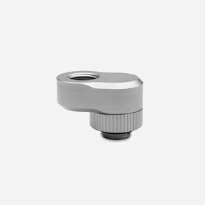 EK Quantum Torque Rotary Offset 14 Raccord Laiton Acier Satin/Titane Filetage G1/4" Hauteur 21mm