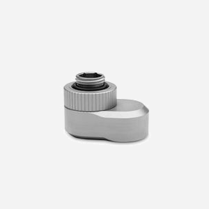 EK Quantum Torque Rotary Offset 14 Raccord Laiton Acier Satin/Titane Filetage G1/4" Hauteur 21mm - Miniature 3