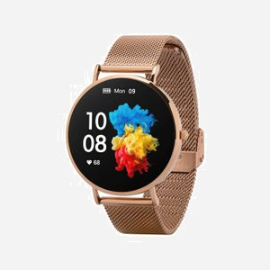 Garett Electronics Verona - Smartwatch 1.3" AMOLED 360x360px - Realtek RT8762 - 0.512Mo RAM 64Go Flash - Bluetooth 5.1 - Boîtier et Bracelet Acier Or