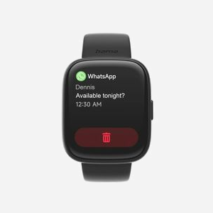 Hama Smartwatch 00178640 : Écran Tactile TFT 1.65" 46mm, Bluetooth 5.3, IP68, Cardiofréquencemètre, Batterie 300mAh, Compatible iOS/Android - Miniature 2