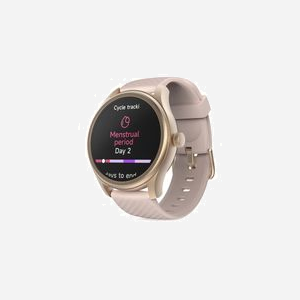 Hama Smartwatch 00178616 : Écran LCD 1.38" Tactile, Boîtier Or Rose, Bracelet Silicone Rose, IP68, Bluetooth 5.3, Moniteur Fréquence Cardiaque/Oxygène, Batterie 300 mAh