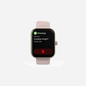 Hama Smartwatch 5000 : Écran Tactile TFT 1.65" 450cd/m², Bluetooth 5.3, IP68, Moniteur Fréquence Cardiaque, Batterie 300mAh, Bracelet Silicone Rose. - Miniature 2