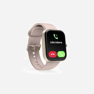 Hama Smartwatch 5000 : Écran Tactile TFT 1.65" 450cd/m², Bluetooth 5.3, IP68, Moniteur Fréquence Cardiaque, Batterie 300mAh, Bracelet Silicone Rose. - Miniature 5