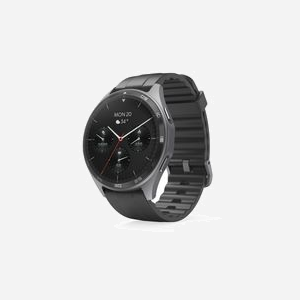 Hama 7010 Smartwatch - Écran AMOLED 1.43" (3.63cm) Tactile, Luminosité 450 cd/m², Autonomie 8 jours, Étanchéité 3m, Bracelet Noir