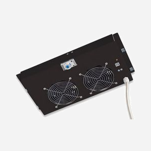 Intellinet 711180 Unité de Ventilation 2 Ventilateurs 48,3 cm (19") Acier Noir pour Rack Serveur