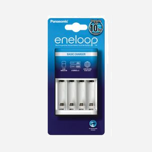 Panasonic BQ-CC51E Chargeur Batteries AA/AAA 4 slots, 100-240V, Témoin LED, Temps de charge 10h, Blanc. Chargeur domestique pour accus. - Miniature 1