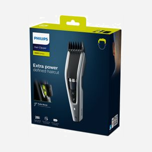 Philips HC5630/15 - Tondeuse Cheveux Série 5000 - Lames Acier Inoxydable 41mm, 28 hauteurs (0.5-28mm), Autonomie 90min, Batterie Li-Ion, Lavable - Miniature 2