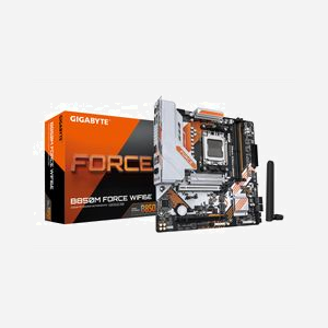 GIGABYTE B850M-FORCE-WF6E : Carte mère micro ATX AMD AM5 Ryzen 9000, DDR5 9600MHz (OC), 1x M.2 PCIe 5.0, 2x M.2 PCIe 4.0, Wi-Fi 6E, 2.5GbE LAN