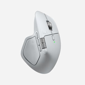 Logitech MX Master 4 for Mac - Souris Laser Bluetooth 5.1 8000 DPI, 8 Boutons Programmables, Batterie 650mAh, Ergonomie Droitier, Argent/Blanc