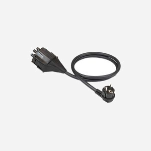 NRGkick 20001005 Câble d'Alimentation Noir - Connecteur Type E+F Mâle à Smart Attachment Droit 90° - Intensité Max 13A