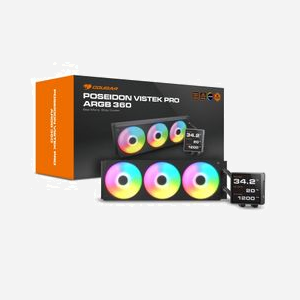 COUGAR Refroidisseur Liquide All-in-One RGB 360mm, Compatible Intel LGA1700/1851 & AMD AM4/AM5, 3x120mm PWM (700-2500RPM), Radiateur Aluminium - Miniature 5
