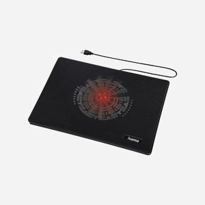 Hama Support PC Portable 15.6" Noir - Refroidissement USB, 1 Ventilateur 23dB, LED Rouge, Plastique, 340x235x30mm, Câble 0.5m - Miniature 3