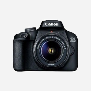 Canon EOS 4000D Kit SLR 18MP, Capteur 22.3x14.9mm, Objectif 18-55mm, WiFi, Vidéo Full HD, ISO 100-12800, DIGIC 4+, Écran 2.7" LCD - Miniature 1