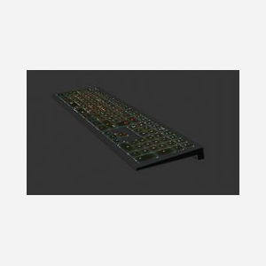 Clavier gaming Logickeyboard LKB-OSX-A2M-DE QWERTZ allemand USB filaire taille réelle avec commutateurs ciseaux, rétroéclairage LED et hub USB intégré, optimisé macOS, couleur noir - Miniature 3