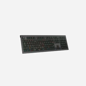 Clavier gaming Logickeyboard LKB-OSX-A2M-DE QWERTZ allemand USB filaire taille réelle avec commutateurs ciseaux, rétroéclairage LED et hub USB intégré, optimisé macOS, couleur noir - Miniature 4