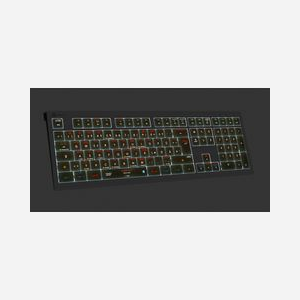 Clavier gaming Logickeyboard LKB-OSX-A2M-DE QWERTZ allemand USB filaire taille réelle avec commutateurs ciseaux, rétroéclairage LED et hub USB intégré, optimisé macOS, couleur noir - Miniature 5