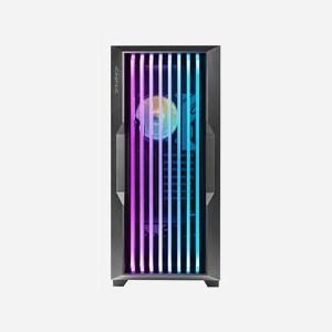 Azza CSAZ-520BG Guardian Glass - Boîtier PC Midi Tower Noir, ATX/EATX/mATX/ITX, USB 3.2 Gen 1, RGB, Vent. 120mm, Radiateurs 360mm, sans alimentation - Miniature 2