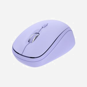 Souris sans fil Trust Yvi+ 25583: Optique 1600 DPI, 3 boutons, Triple Connectivité (2.4GHz, Bluetooth 3.0/5.0), Ambidextre, Violet, Autonomie 12 mois, Windows/macOS/Android/ChromeOS.