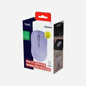 Souris sans fil Trust Yvi+ 25583: Optique 1600 DPI, 3 boutons, Triple Connectivité (2.4GHz, Bluetooth 3.0/5.0), Ambidextre, Violet, Autonomie 12 mois, Windows/macOS/Android/ChromeOS. - Miniature 5