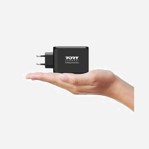 Port Designs 902107EU Chargeur Secteur Universel 130W 3x USB Type-C Power Delivery, GaN, Charge Rapide - Noir - Tension 100-240V - Câble USB Type-C inclus - Miniature 4