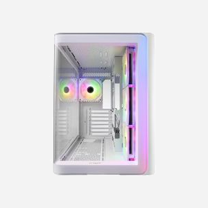 FSP M580-WA Boîtier PC Midi Tower Blanc (ATX, micro ATX, Mini-ITX) - 4x Ventilateurs 120mm, USB 3.2 Gen 1/Gen 2, Vitre en Verre Trempé, HDD/SSD 2.5/3.5" - Miniature 3