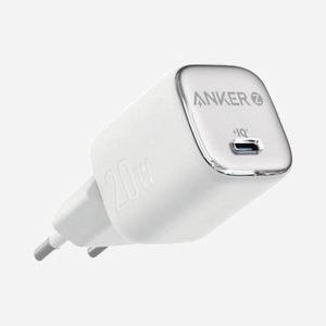 Anker A2699G21 Chargeur Secteur Universel 20W Argent/Blanc, 1 port USB Type-C, Charge Rapide PowerIQ 3.0, Dimensions 31.2x36x32mm, 50g