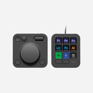 Logitech MX Creative Console Graphite - Clavier Bluetooth/USB - Batterie Alcaline - Compatible Windows/macOS - Câble USB Type-C inclus - Réf: 920-012931 - Miniature 1