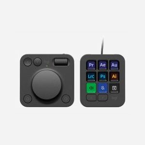Logitech MX Creative Console Graphite - Clavier Bluetooth/USB - Batterie Alcaline - Compatible Windows/macOS - Câble USB Type-C inclus - Réf: 920-012931 - Miniature 3