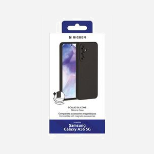 BIG BEN COVSILIMAGGA56B Housse Noire MagSafe pour Samsung Galaxy A56 (6.7") Silicone & Microfibre - Protection Chocs et Rayures - Miniature 5