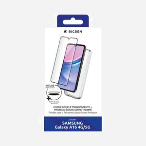 BIG BEN PACKSILIVTGA16 : Coque TPU Transparent Antichoc + Protection d'Écran Verre Trempé 9H Galaxy A16 (6.7"), Revêtement Oléophobique, Cadre Entier - Miniature 2