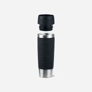EMSA Travel Mug Waves Grande 500ml Noir/Acier Inoxydable - Couvercle Silicone/Acier/PP - Isolation Thermique, Base Antidérapante - 8.3cm x 24cm - Miniature 3