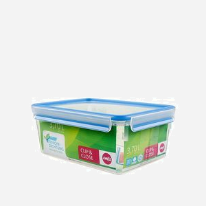 Boîte Rectangulaire EMSA 508546 3.7L PP/TPE 195x265x110mm Transparent - Lot de 6, Compatible Lave-Vaisselle/Congélateur/Micro-ondes, Sans BPA - Miniature 1