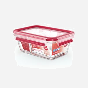 EMSA Clip & Close N10407 Boîte Rectangulaire Verre 0.8L 136x197x80mm -40°C à 420°C Couvercle PP/TPE Lave-vaisselle Congélateur Micro-ondes - Miniature 2