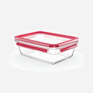 EMSA CLIP & CLOSE N1041000 Boîte Rectangulaire 1.3L Verre -40°C à 420°C 166x227x79mm Compatible Lave-vaisselle & Micro-ondes avec Couvercle Antifuite - Miniature 1