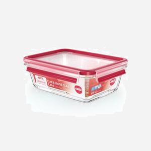 EMSA CLIP & CLOSE N1041000 Boîte Rectangulaire 1.3L Verre -40°C à 420°C 166x227x79mm Compatible Lave-vaisselle & Micro-ondes avec Couvercle Antifuite - Miniature 3