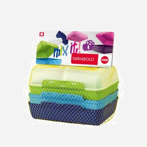 EMSA 517053 Lot de 2 Boîtes Multicolores en Polypropylène (PP), 118x160x108mm, Adaptées Micro-Ondes, Lavables au Lave-Vaisselle, Fabriquées en Chine
