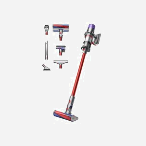 Aspirateur-balai 2en1 Dyson 476550-01 Cyclone/Filtre, sans sac, autonomie 60min, batterie LiNCA, puissance 185AW, LCD, nickel/rouge, sols nus/tapis