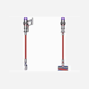 Aspirateur-balai 2en1 Dyson 476550-01 Cyclone/Filtre, sans sac, autonomie 60min, batterie LiNCA, puissance 185AW, LCD, nickel/rouge, sols nus/tapis - Miniature 2