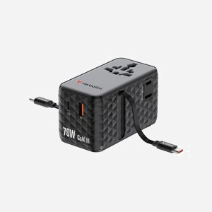 Verbatim 30186 Chargeur Secteur Universel Noir : 1x USB 2.0, 1x USB-C (Power Delivery 3.1, 70W), Charge Rapide (Quick Charge 4+, PPS), 100-250V - Miniature 2