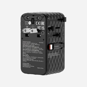 Verbatim 30186 Chargeur Secteur Universel Noir : 1x USB 2.0, 1x USB-C (Power Delivery 3.1, 70W), Charge Rapide (Quick Charge 4+, PPS), 100-250V - Miniature 5